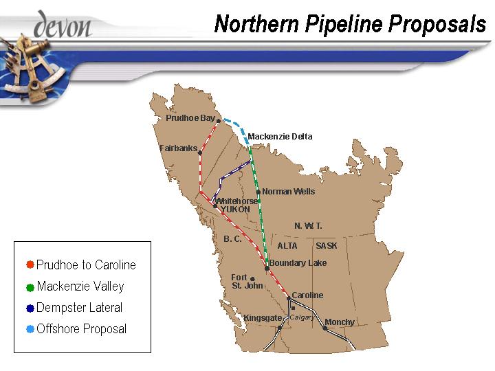 (NORTHERN PIPELINE PROPOSALS)