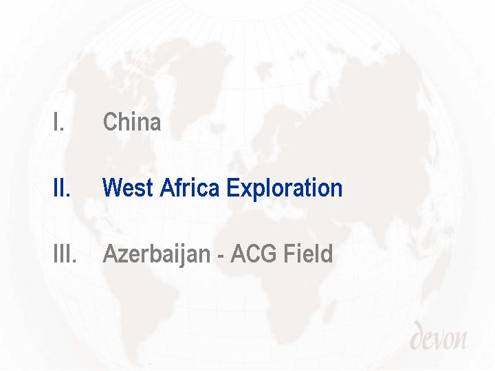 (OUTLINE – WEST AFRICA EXPLORATION)