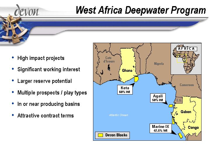 (WEST AFRICA DEEPWATER PROGRAM)