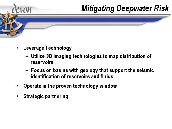 (MITIGATING DEEPWATER RISK)