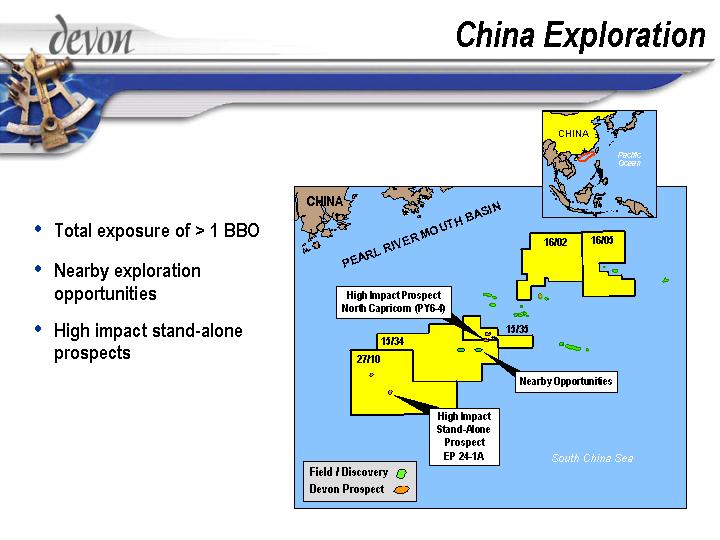 (CHINA EXPLORATION)