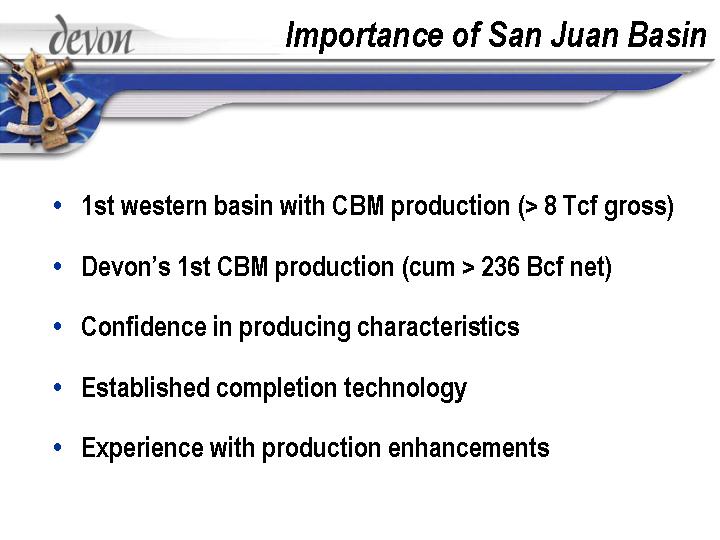 (IMPORTANCE OF SAN JUAN BASIN)