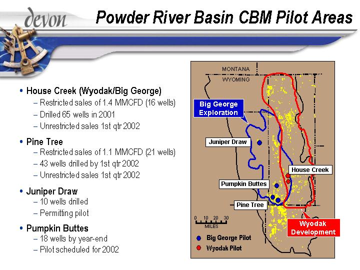 (POWDER RIVER BASIN CBM PILOT AREAS)