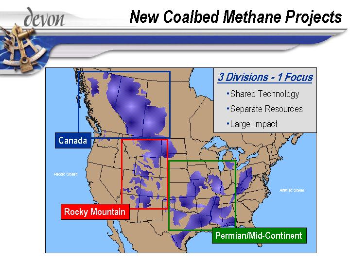 (NEW COALBED METHANE PROJECTS)