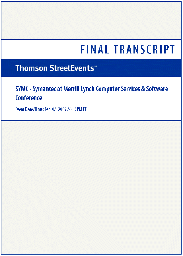 (TRANSCRIPT COVER)