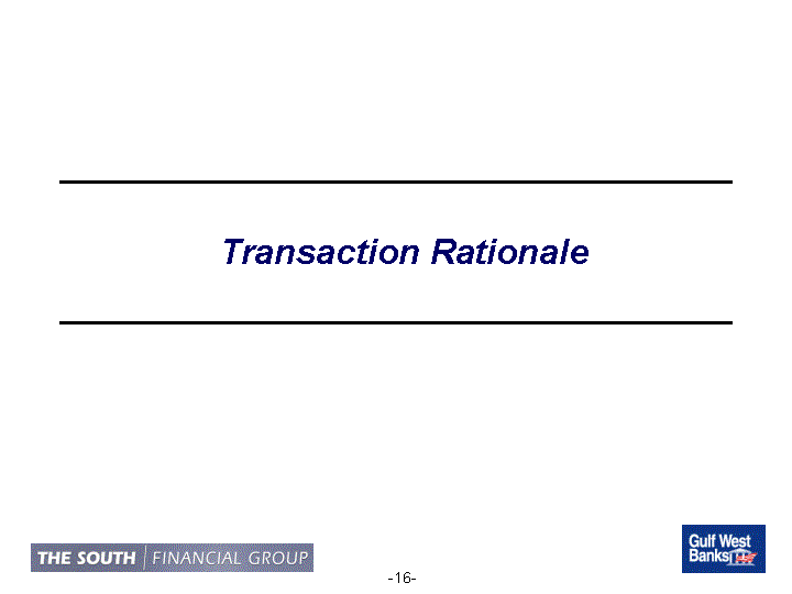 (Transaction Rationale)