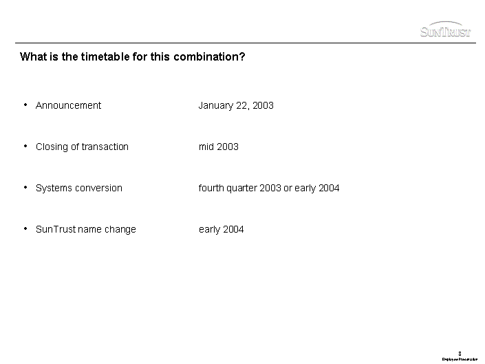 WHAT IS THE TIMETABLE FOR THIS COMBINATION?