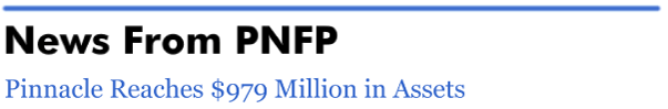 (NEWS FROM PNFP)