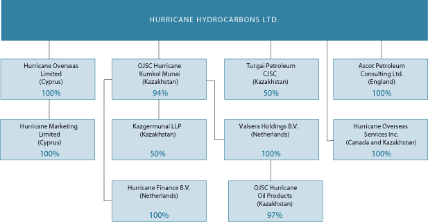 (CORPORATE STRUCTURE CHART)