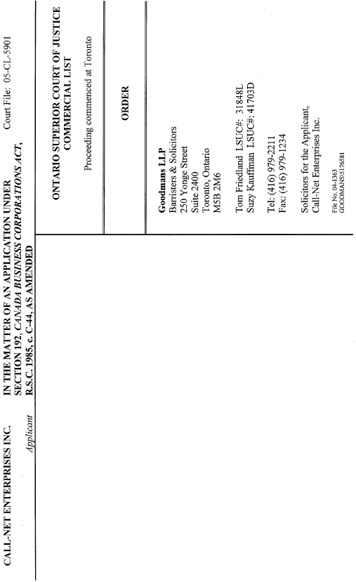 (Notice of Amendment)