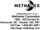 (Methanex Logo and Address)