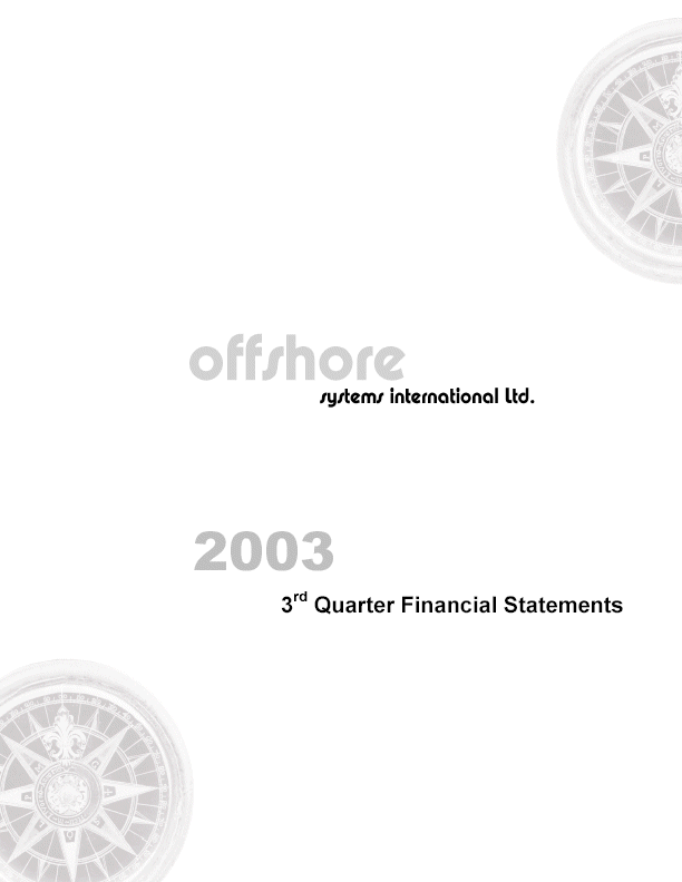 (OFFSHORE SYSTEMS COMPANY LOGO)