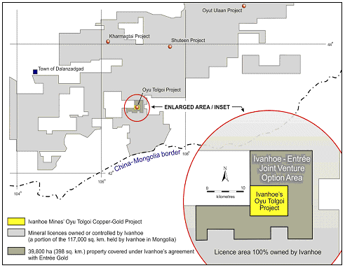 (OYU TOLGOI TENEMENTS MAP)