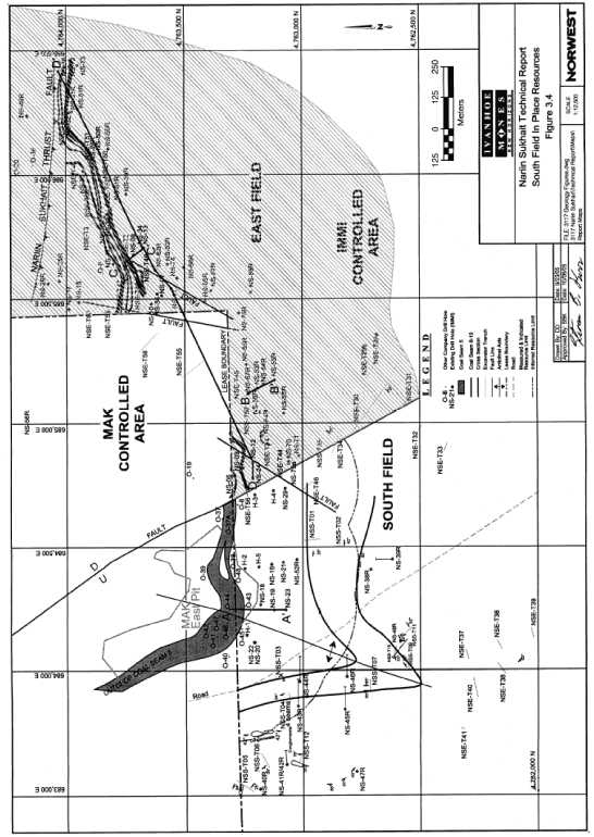 (SOUTH FIELD IN PLACE RESOURCES MAP)