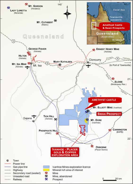 (MAP OF QUEENSLAND EXPLORATION AREA)