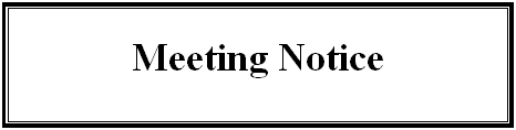 Text Box: Meeting Notice