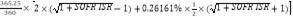 Formula:365.25360?2?1+SOFR ISR-1+0.26161%?12?41+SOFR ISR+1