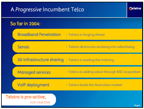 (A PROGRESSIVE INCUMBENT TELCO CHART)