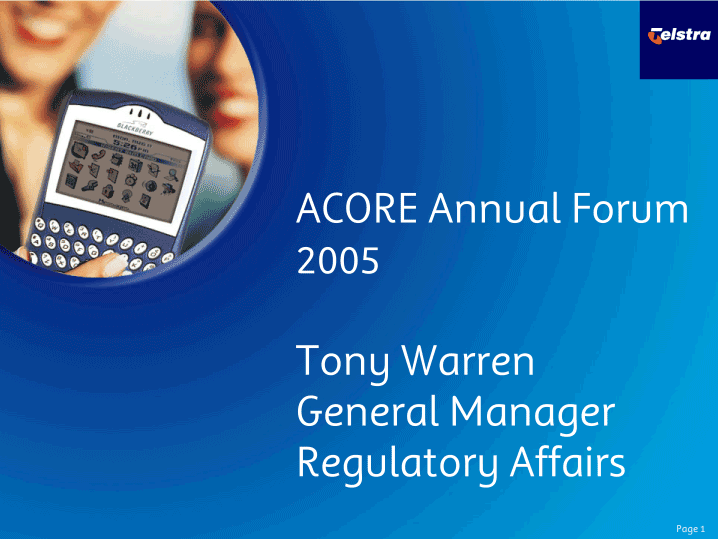 (ACORE ANNUAL FORUM 2005)