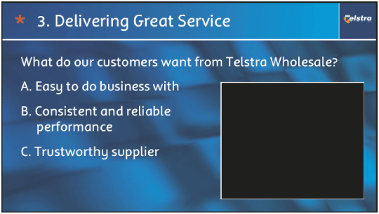 (DELIVERING GREAT SERVICE)