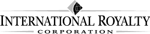 (INTERNATIONAL ROYALTY CORPORATION LOGO)