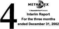 (METHANEX-INTERIM REPORT LOGO)