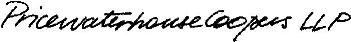 PricewaterhouseCoopers LLP Signature