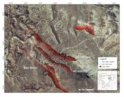 Figure 8: Plan map illustrating the Silica Cap and Vein Zone areas with 2018 drilling. (CNW Group|Goldcorp Inc.)