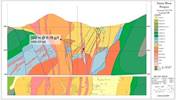 Figure 12: Santa Rosa section L2477176 with significant, apparent drill width intercepts marked. (CNW Group|Goldcorp Inc.)