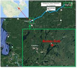 Figure 3: Geographic overview of Borden Site. (CNW Group|Goldcorp Inc.)