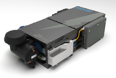 "Ballard???s new FCmove???-HD high performance fuel cell module for buses is shown above ??? the FCmove??? family of products is designed to power Heavy Duty Motive applications including buses, commercial trucks and trains. (CNW Group|Ballard Power Systems Inc.)"