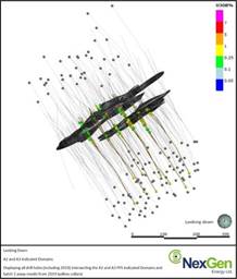 Figure 2: Plan View - A2 and A3 Indicated Domains (CNW Group|NexGen Energy Ltd.)