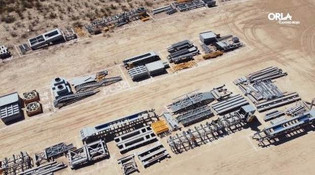 Figure 4: Process Plant Equipment Delivery and Laydown (CNW Group|Orla Mining Ltd.)