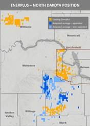 Enerplus Williston Basin Map April 2021 Acquisition (CNW Group|Enerplus Corporation)