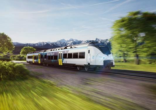 Mireo Plus H fuel cell-powered passenger train (CNW Group|Ballard Power Systems Inc.)