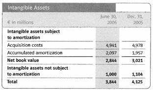 (INTANGIBLE ASSETS TABLE)