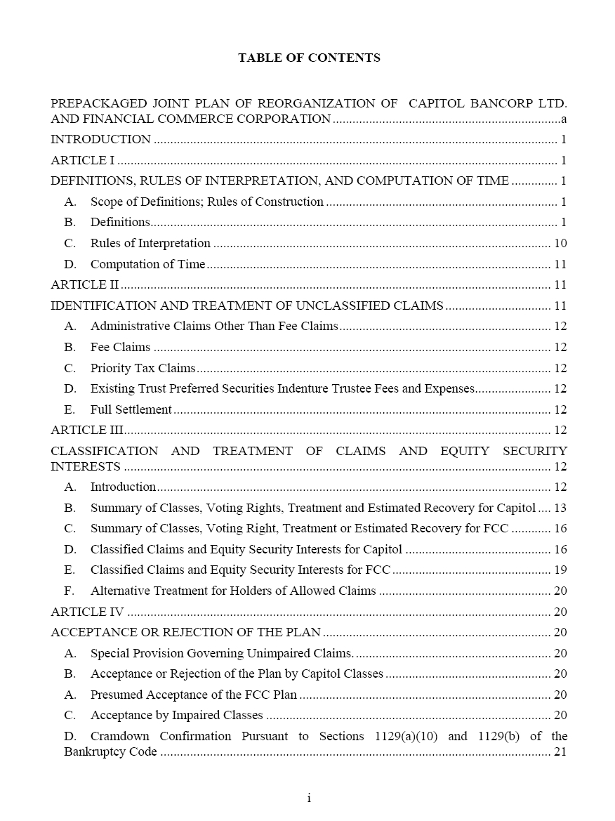 TOC Annex B page 1