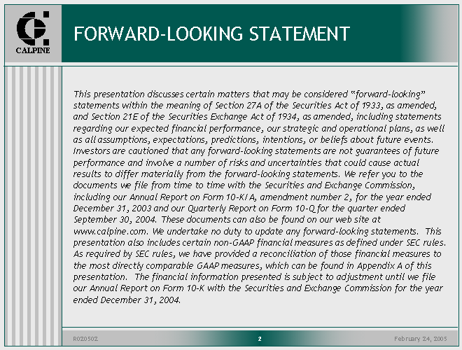 (FORWARD-LOOKING STATEMENT IMAGE)