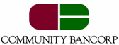 (COMMUNITY BANCORP LOGO)