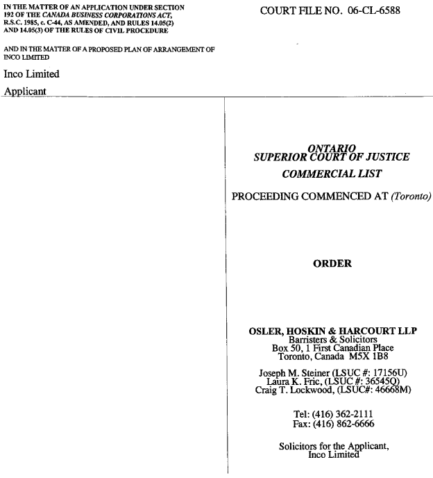 (COURT ORDER, PAGE 11)