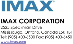 (IMAX CORPORATION LOGO)