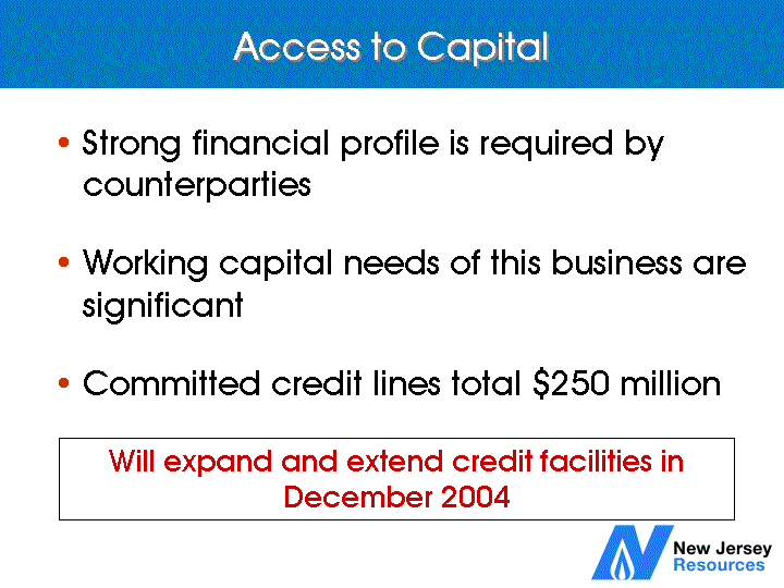(ACCESS TO CAPITAL)