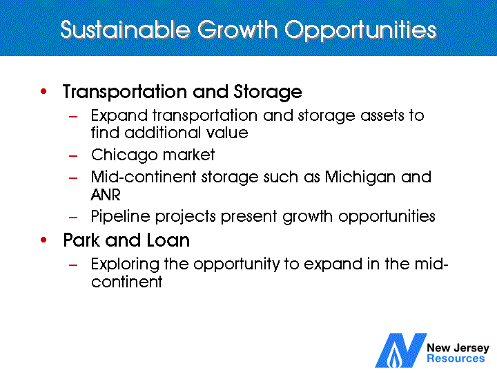 (SUSTAINABLE GROWTH OPPORTUNITIES)