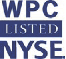 (WPC LISTED NYSE LOGO)