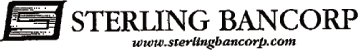 (STERLING BANCORP LOGO)