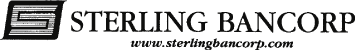 (STERLING BANCORP LOGO)