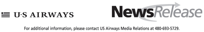 (US AIRWAYS NEWSRELEASE LETTERHEAD)