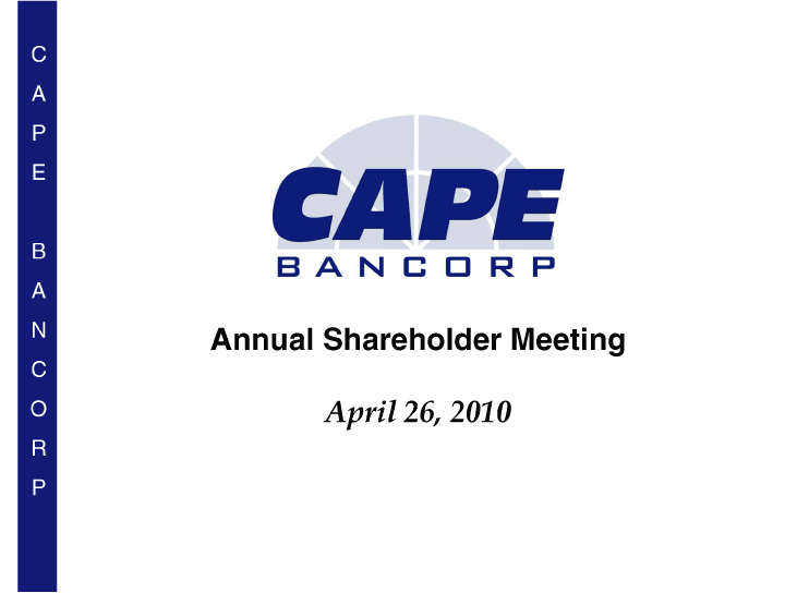 (CAPE BANCORP LOGO)