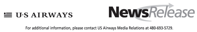 (US AIRWAYS NEWS RELEASE GRAPHIC)