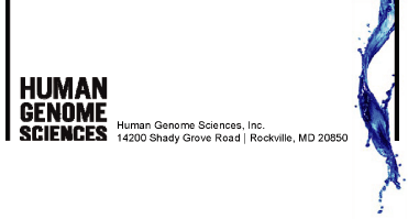 (HUMAN GENOME SCIENCES LOGO)